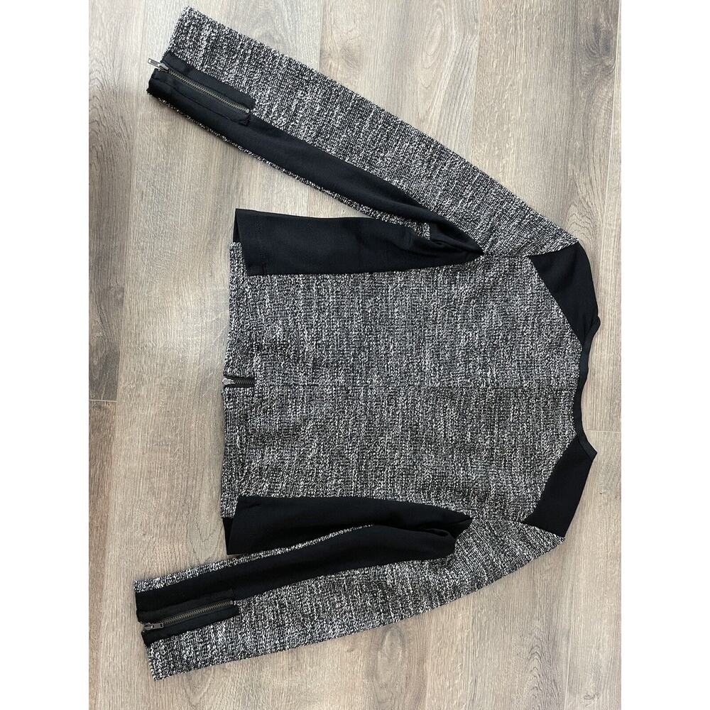 Eileen Fisher Jacket Womens 2P 4P Tweed Blazer PP Gray Black Minimalist - Picture 13 of 16